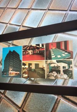 Postcard - 1970 Hotel Easton framed in glass/wood. Very nice condition