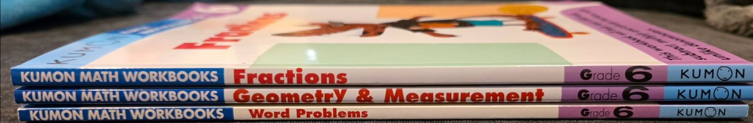 New Kumon Math Workbooks Grade 6