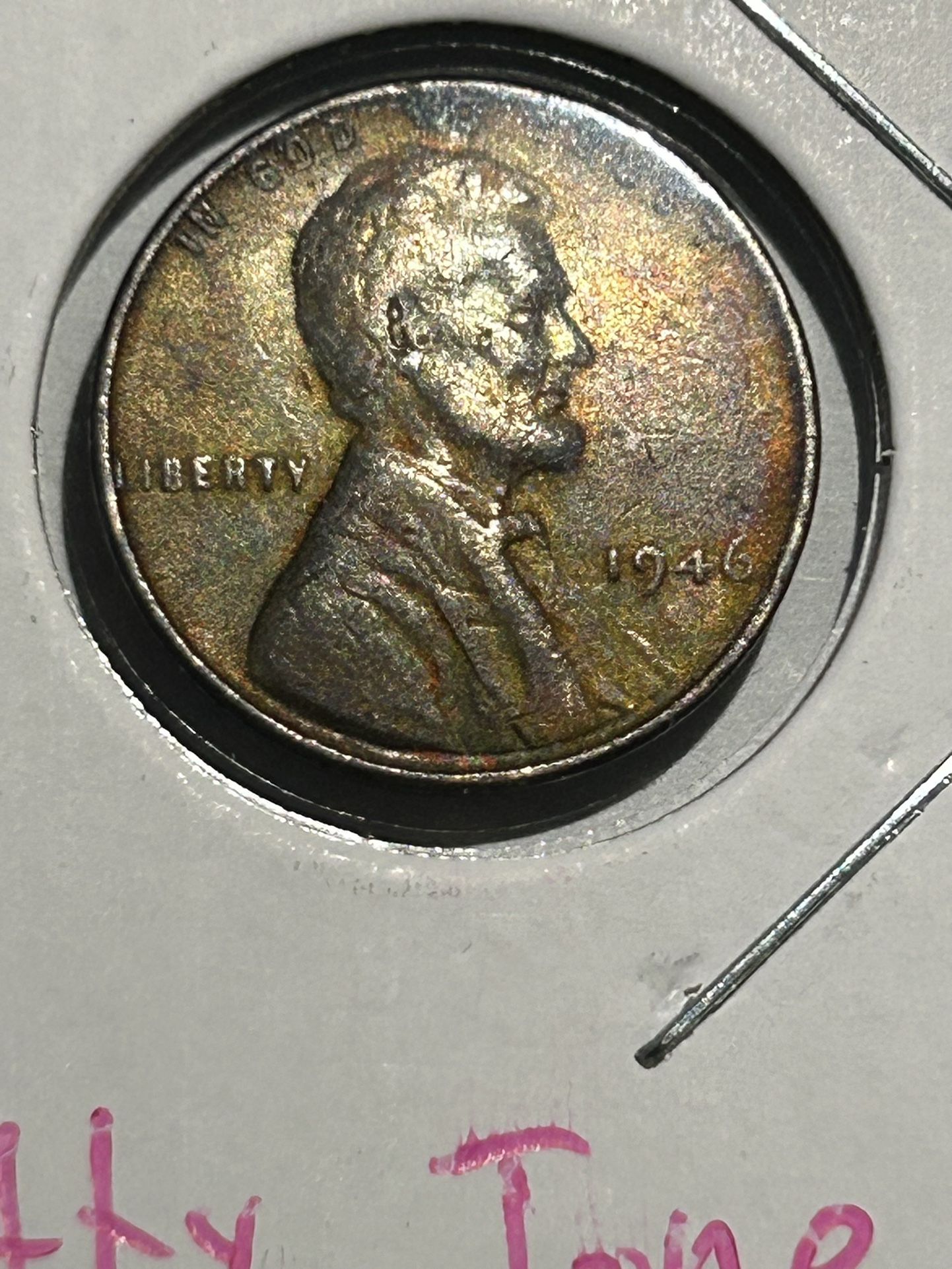 1946 Wheat Penny With Natural Toning