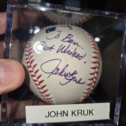 Authentic Autographed Baseball Of Phillies Great John Kruk 
