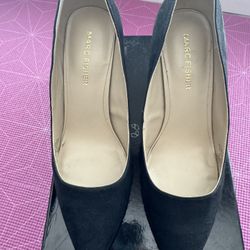 Marc Fisher Black Suede Heels 