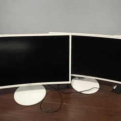 2 Samsung 27” Curved Monitors 1080p LED 