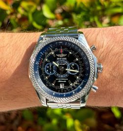 Breitling Bentley Supersports Midnight Black Blue Dial 49mm Stainless Steel Bracelet Bezel Limited Edition 1000 Pieces No885 Watch A26364