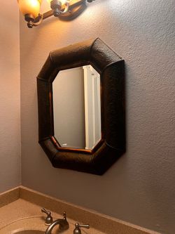 brown vintage mirror