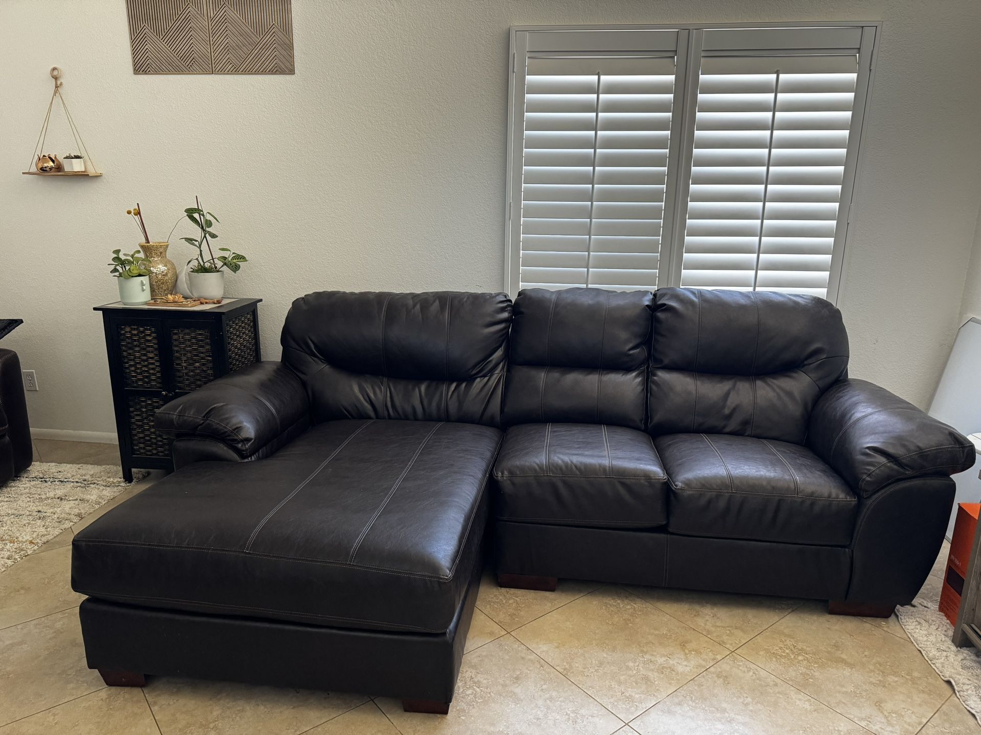 Sectional Leather Sofa For Sale  ($300)