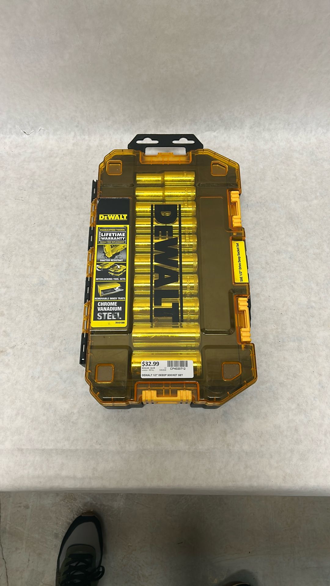 Dewalt half inch deep socket set SAE