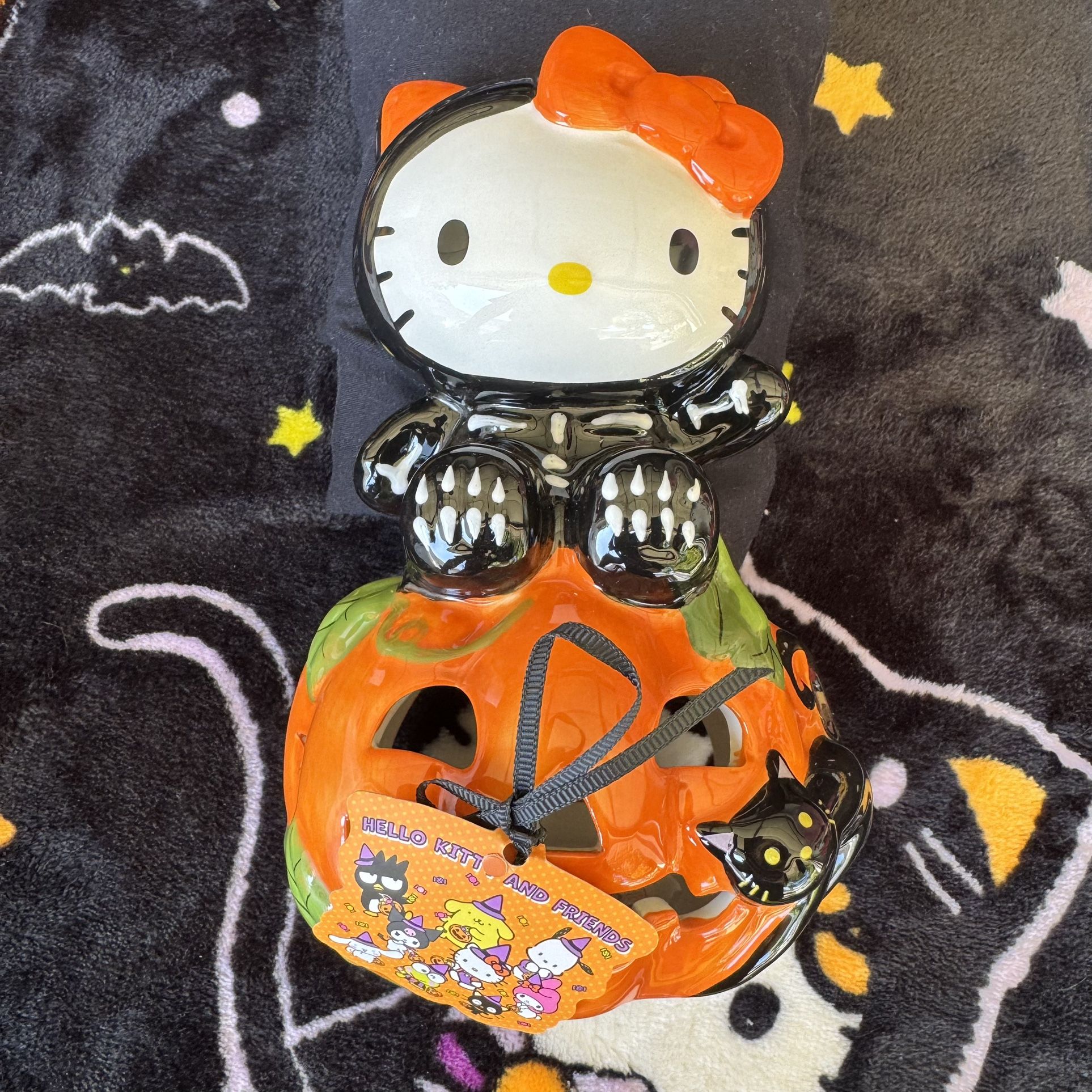 Hello Kitty Cat Skeleton Ceramic (Blue Sky - Halloween)