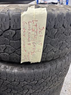 Set of 4 tires LT275/65r20 Goodyear wrangler trail runner A/T load range E $185