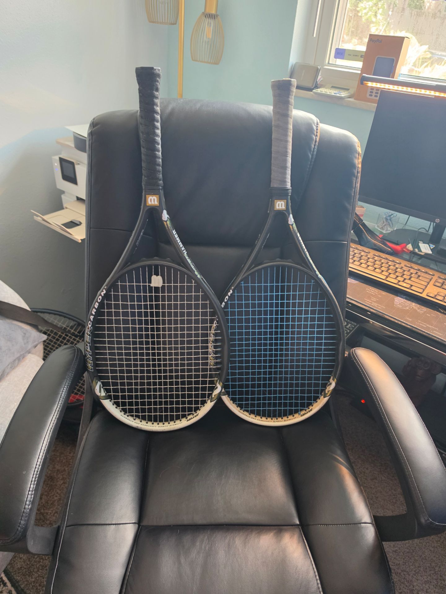 2 Wilson Racquets with dual carrying case
