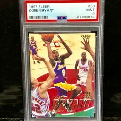 1997-98 Fleer Kobe Bryant #50 All Rookie Team PSA graded 9
