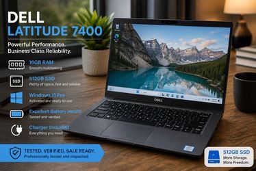 Dell  Laptop-Latitude 7400 | 16GB RAM | 512GB SSD | Windows 11 Pro