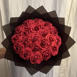 Red Eternal Rose Flower Bouquet 