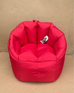 New Big Joe Milano 28” Tall Bean Bag Chair, Nylon Polyester Blend, Red