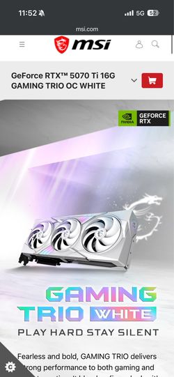 MSI 5070ti Gaming Trio X