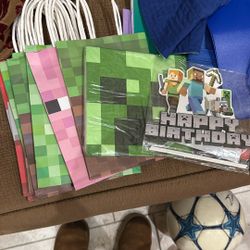 Minecraft Goodie Bags, Napkins