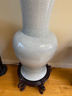 2ea Large Ceramic Crackle Glaze Vase