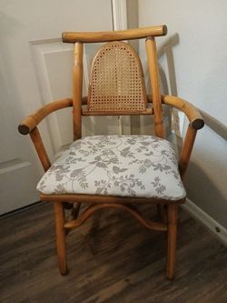 Vintage bamboo Side Accent Chair