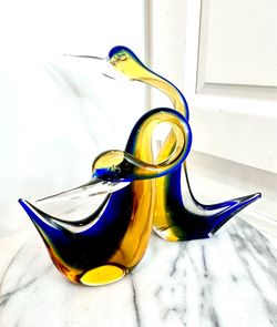 1960’s Murano swans pair RARE