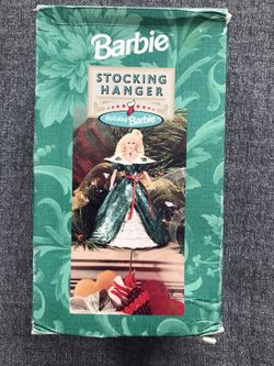 Holiday Barbie stocking hanger