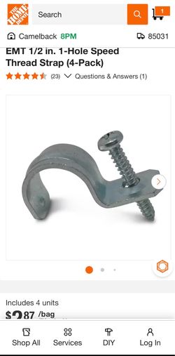 Holex EMT 1/2 in. 1-Hole Speed Thread Strap (4-Pack)