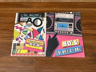 80’s Coloring Books- Set of 2