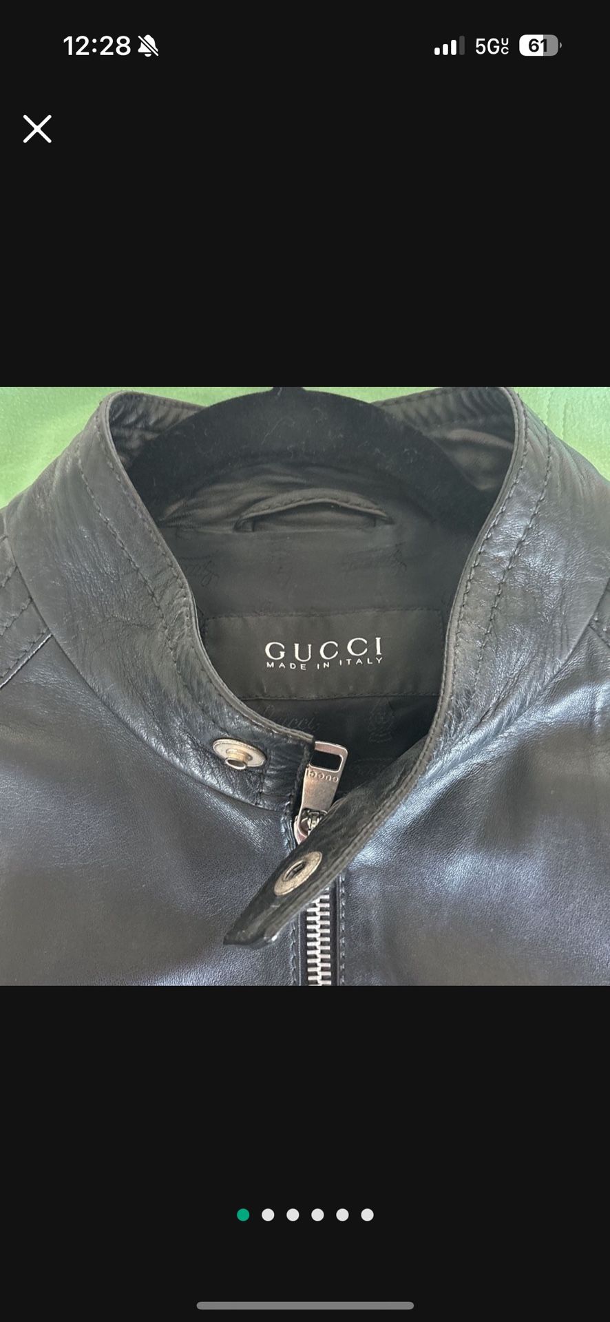 Gucci Leather Men’s bikers Jacket Size Large/Medium