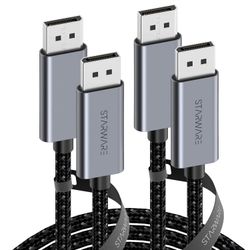 🔥2 Pack STARWARE DisplayPort to DisplayPort Cable 6 ft DisplayPort 1.2 Cable