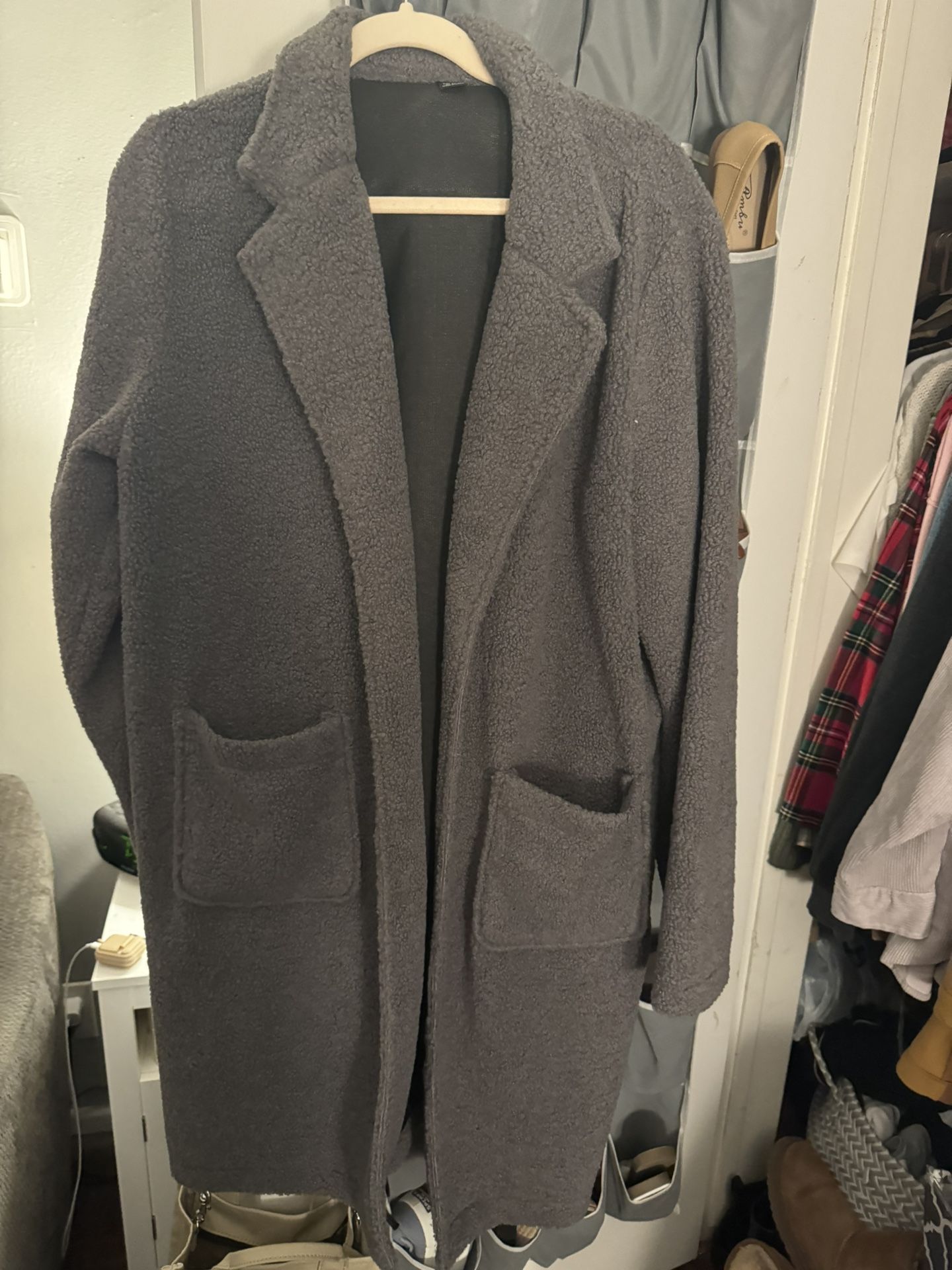 Gray Women Coat XL
