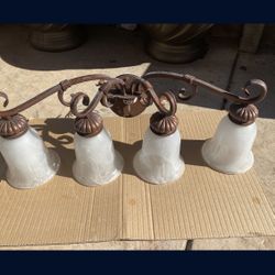 Shower door light and medicine cabinet