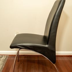 Dining chair - Black Faux Leather ( No Dining Table) 