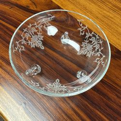 Glass Etched Bowl