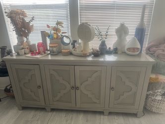 Boho Chic 4-Door Sideboard / Buffet Cabinet – $100