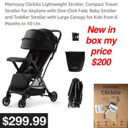 News in box Momcozy ClickGo Lightweight Stroller, Compact Travel Stroller for Airplane with One-Click Fold, Baby Stroller and Toddler Stroller with La