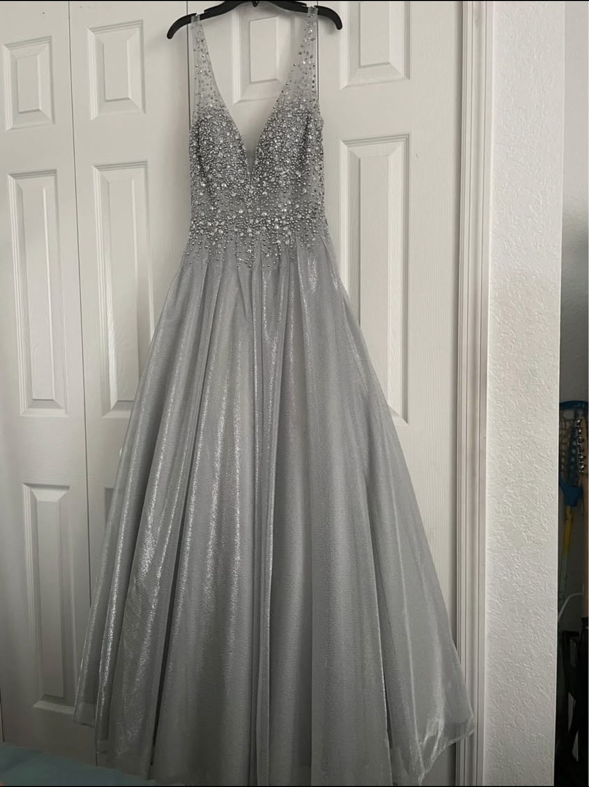 Silver Prom Dress