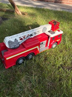 Large Toy Fire Truck with Ladder