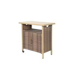 Patio Wine Serving Cart w/Wheels