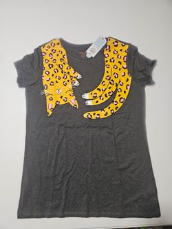 Cat & Jack Girls Leopard Cat Graphic T-Shirt