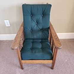 Antique Child's Oak Morris Chair Excellent Condition 