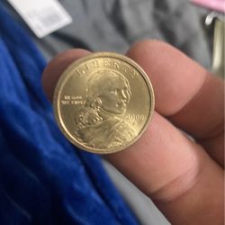 Coin Sacagawea Dollar Coin No Edge Writing Circulated