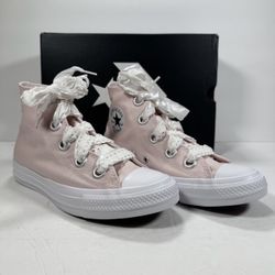 Converse CTAS Big Eyelets Hi Blush Hush Pink White High Top Sneakers Women 7.5