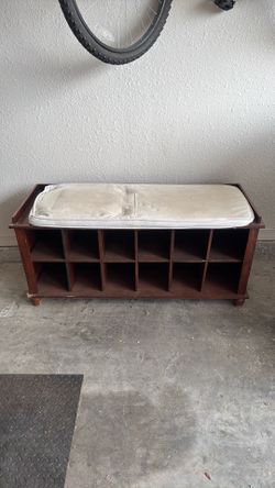 Wooden shoes bench