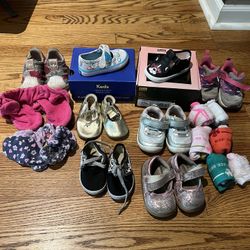 Lot of baby girl shoes