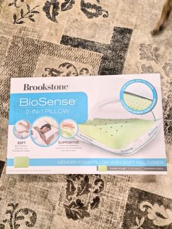 Brookstone BioSense 2-in-1 Classic Pillow with Better than Down fill