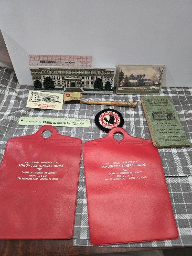 Vintage Lot Of Advertising Pieces Akron / Canton Ohio