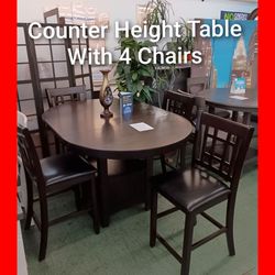 ✨ 5pcs Counter Height Table Set