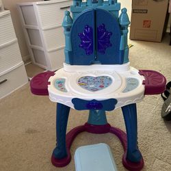 Frozen theme vanity with stool