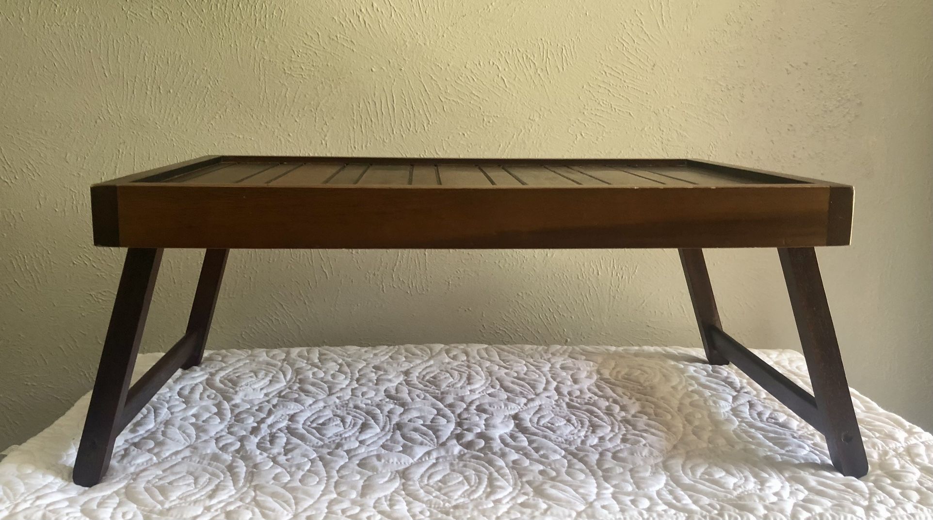 Wooden Folding Bed Tray / Laptop Desk - Solid Wood - Made in Indonesia