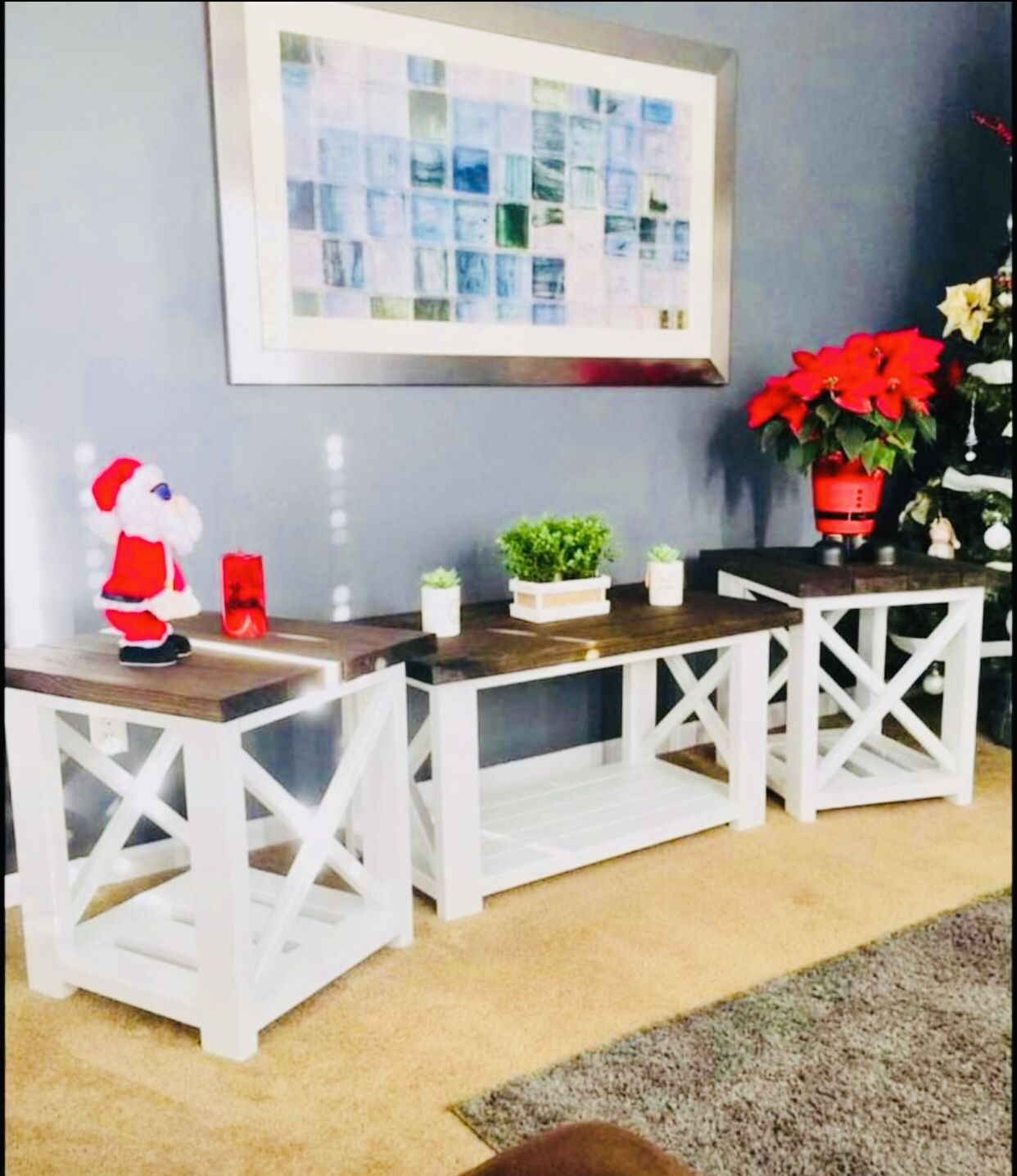 ❤️Beautiful and Unique End and Coffee Tables Set👌