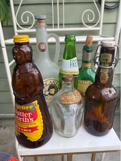 Vintage Glass Bottle Lot -6