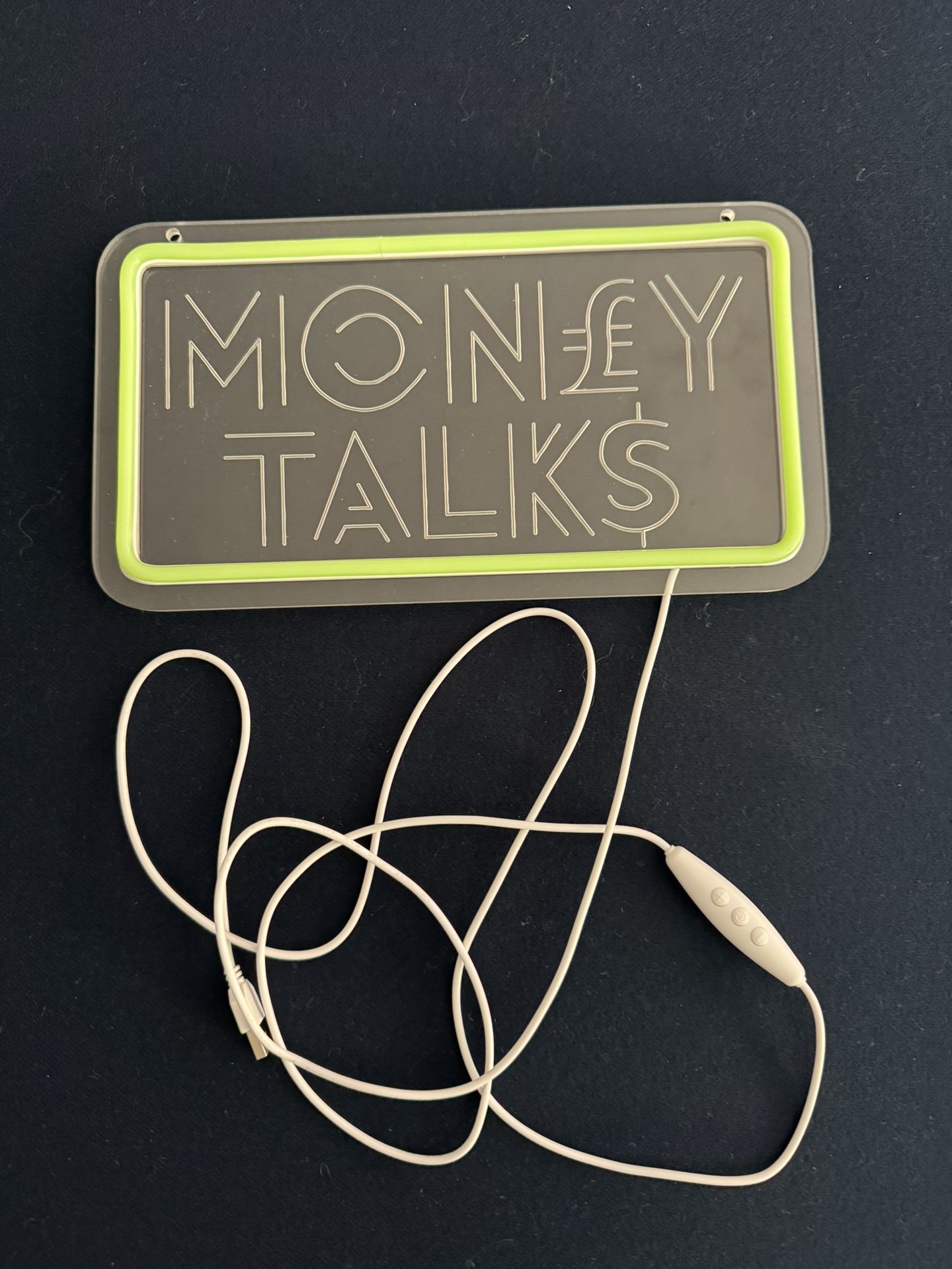 Money Talks Neon Sign USB Powered for Wall Decor,